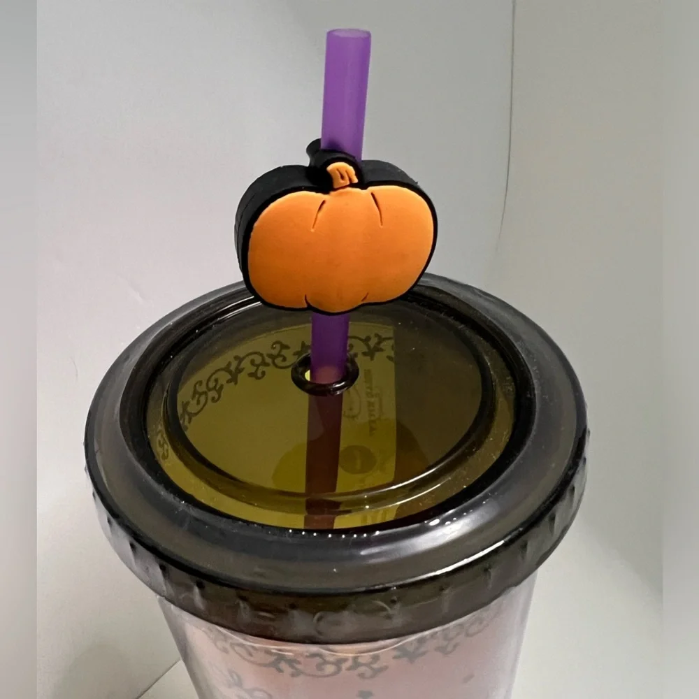 Hello Kitty Halloween Pumpkin Plastic Tumbler with Straw Topper 24oz